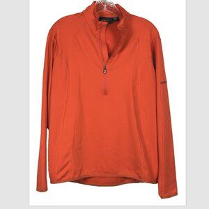 Yellowstone Club Private Powder Kjus 1/2  Zip Jacket Fleece Orange Size 52 Large